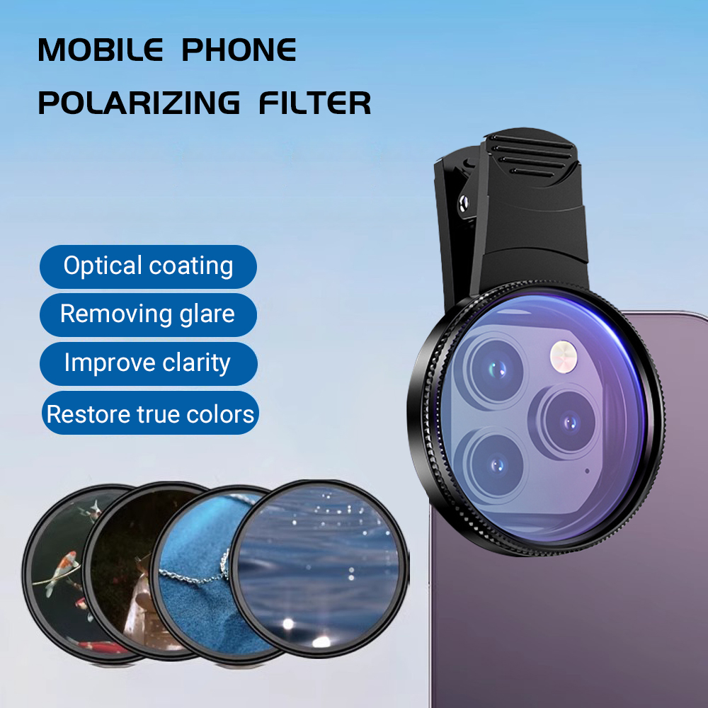 Phone Accessories Items - 52MM Handy-Objektiv, universelle Polarisationskamera mit Clip,