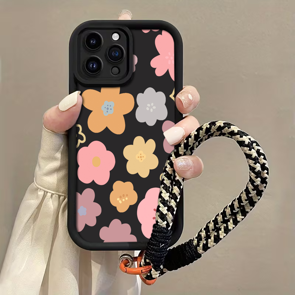 Lanyard Phone Strap - Macaron Blumen Riemen Handyhülle für iPhone