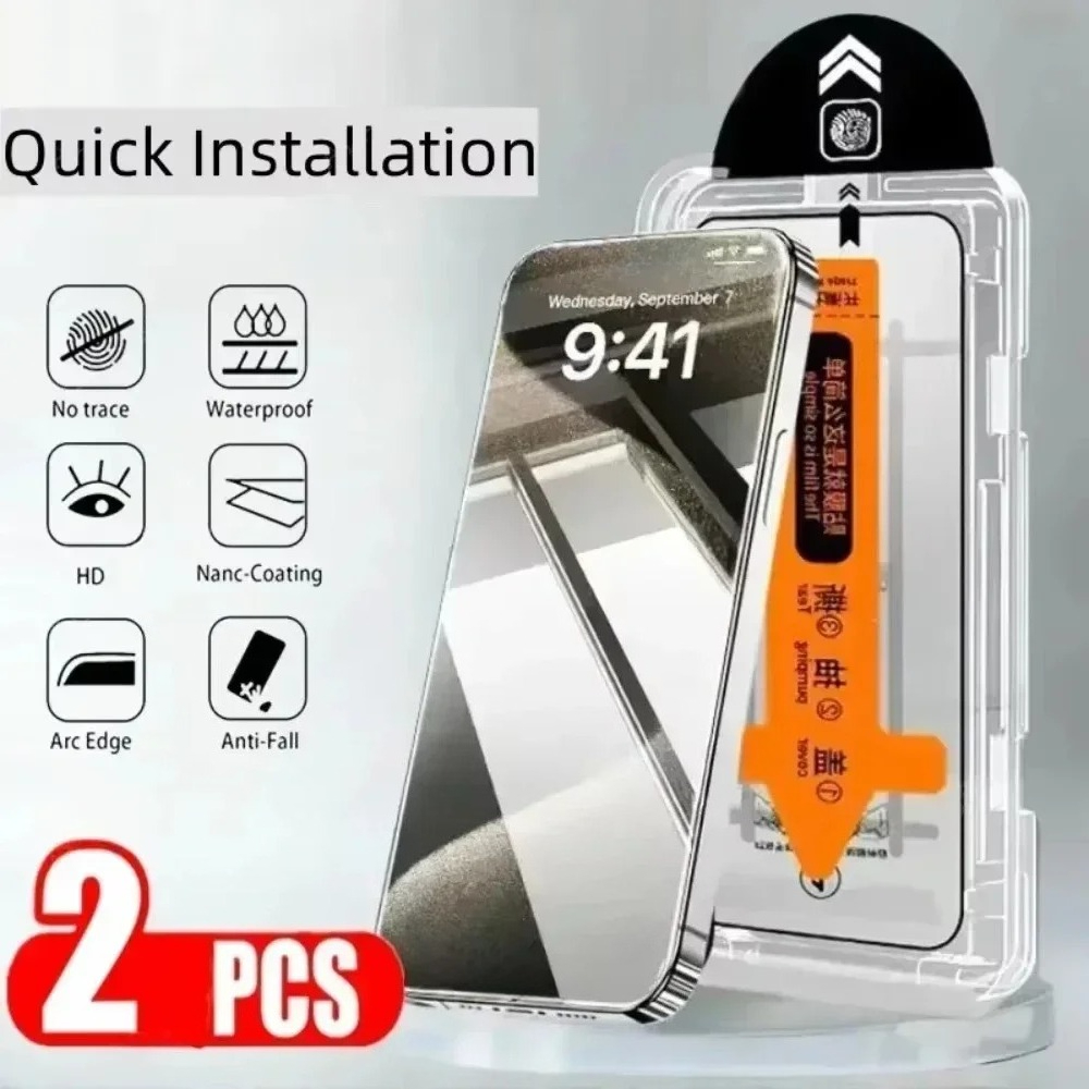 Phone Accessories Online Shop - 2PCS Transparent Gehärtetem Glas Film Für