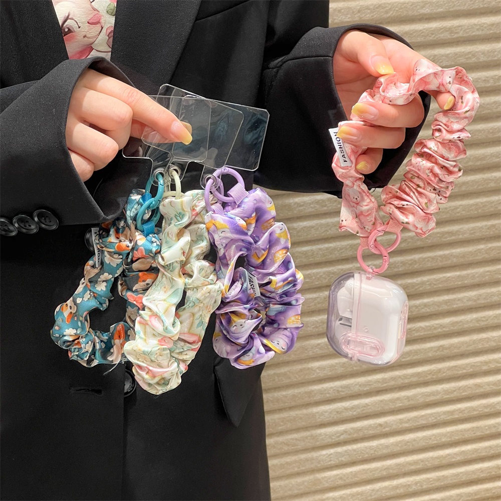 Lanyard Phone Strap - Damen Seiden-Satin Scrunchies Universelles Handyband mit