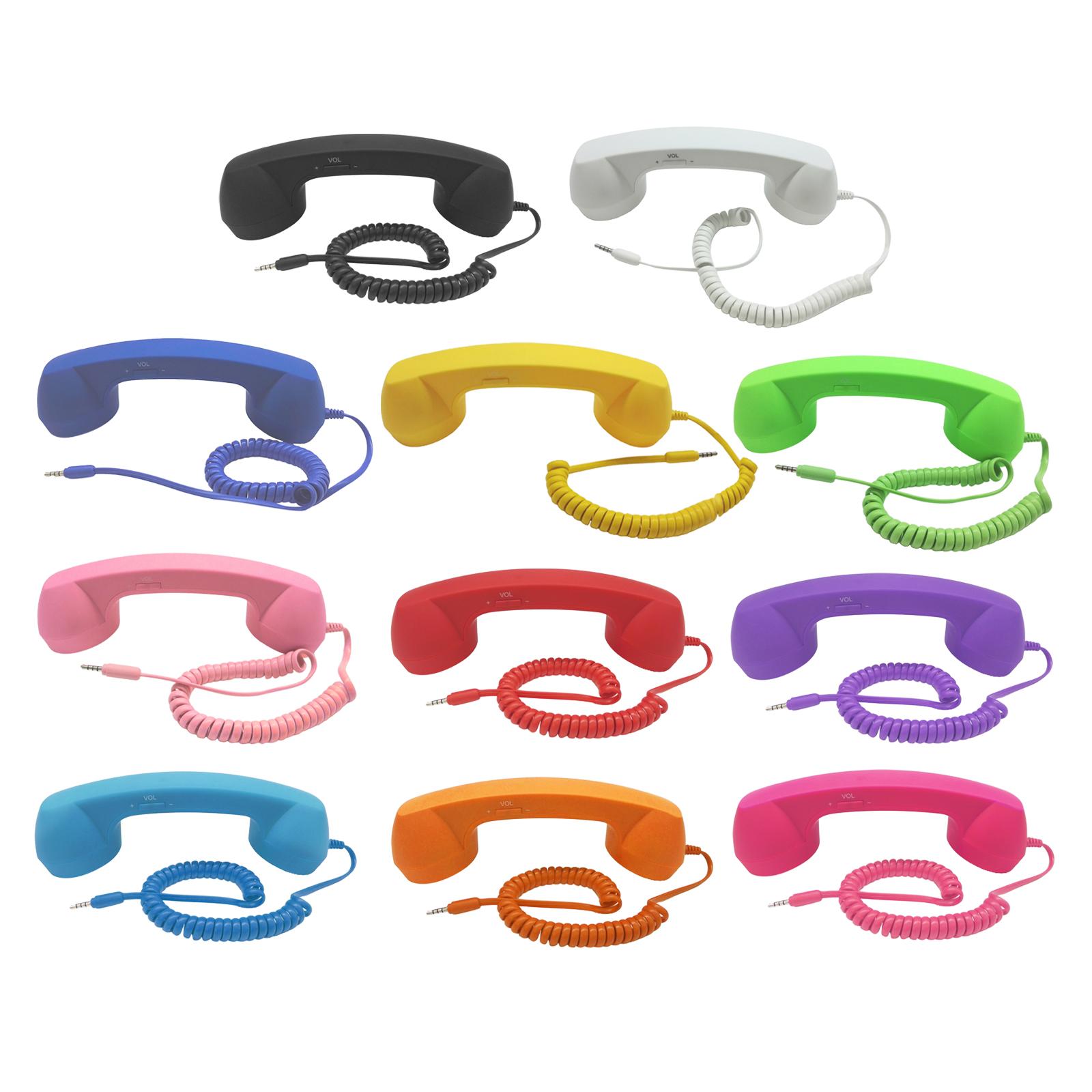 Retro Handset Phone - Retro-Telefonhörer 3,5mm, stilvoller Mini-Telefonanruf-Empfänger Mikrofon lautsprecher