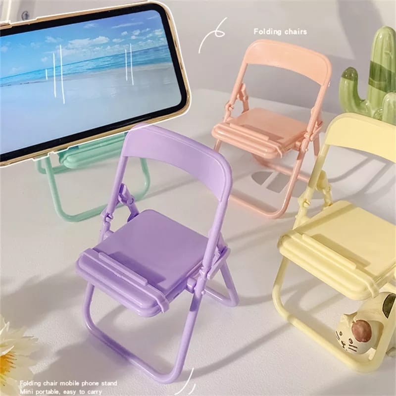 Phone Accessories Items - Niedlicher Stuhl-Handyhalter, kreativer Desktop-Organizer, multifunktionaler Handyständer