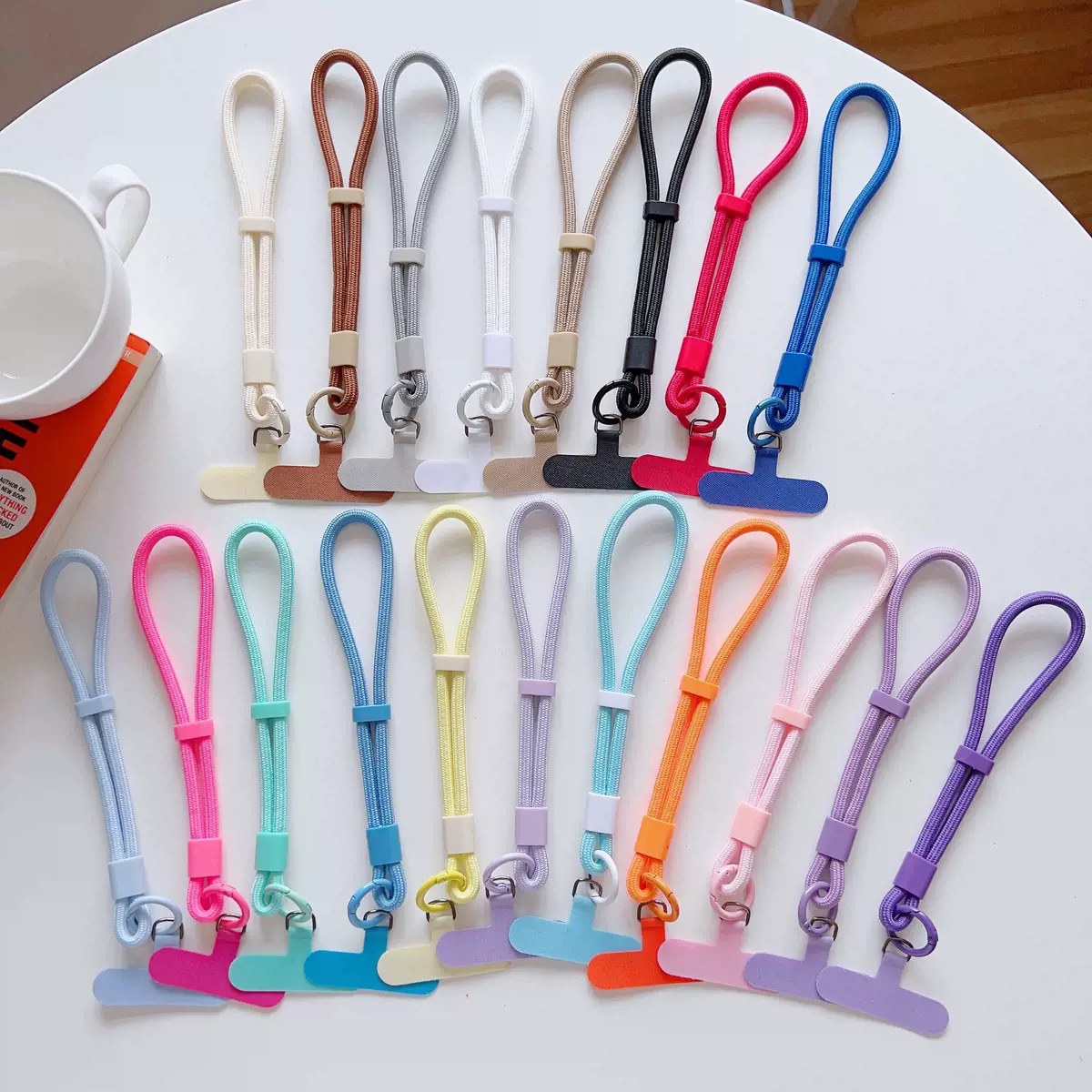 Lanyard Phone Strap - Modernes Handy-Lanyard in Bonbonfarben, Verstellbarer Handgelenkriemen,