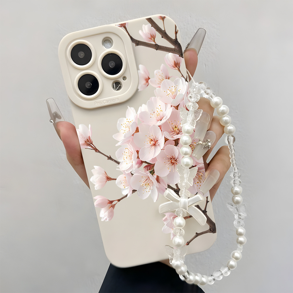 Lanyard Phone Strap - Handschlaufe Lanyard Rosa Kirschblüten Handyhüllen für