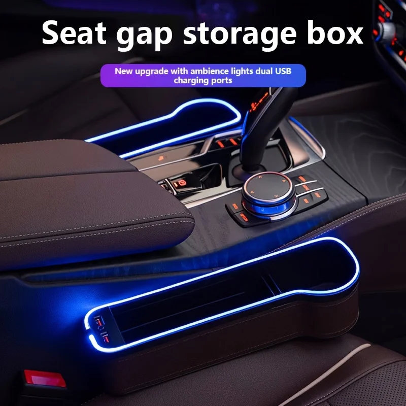Phone Accessories Charger - 2-in-1-Autositz-Organizer mit zwei USB-Ladegeräten und farbenfroher