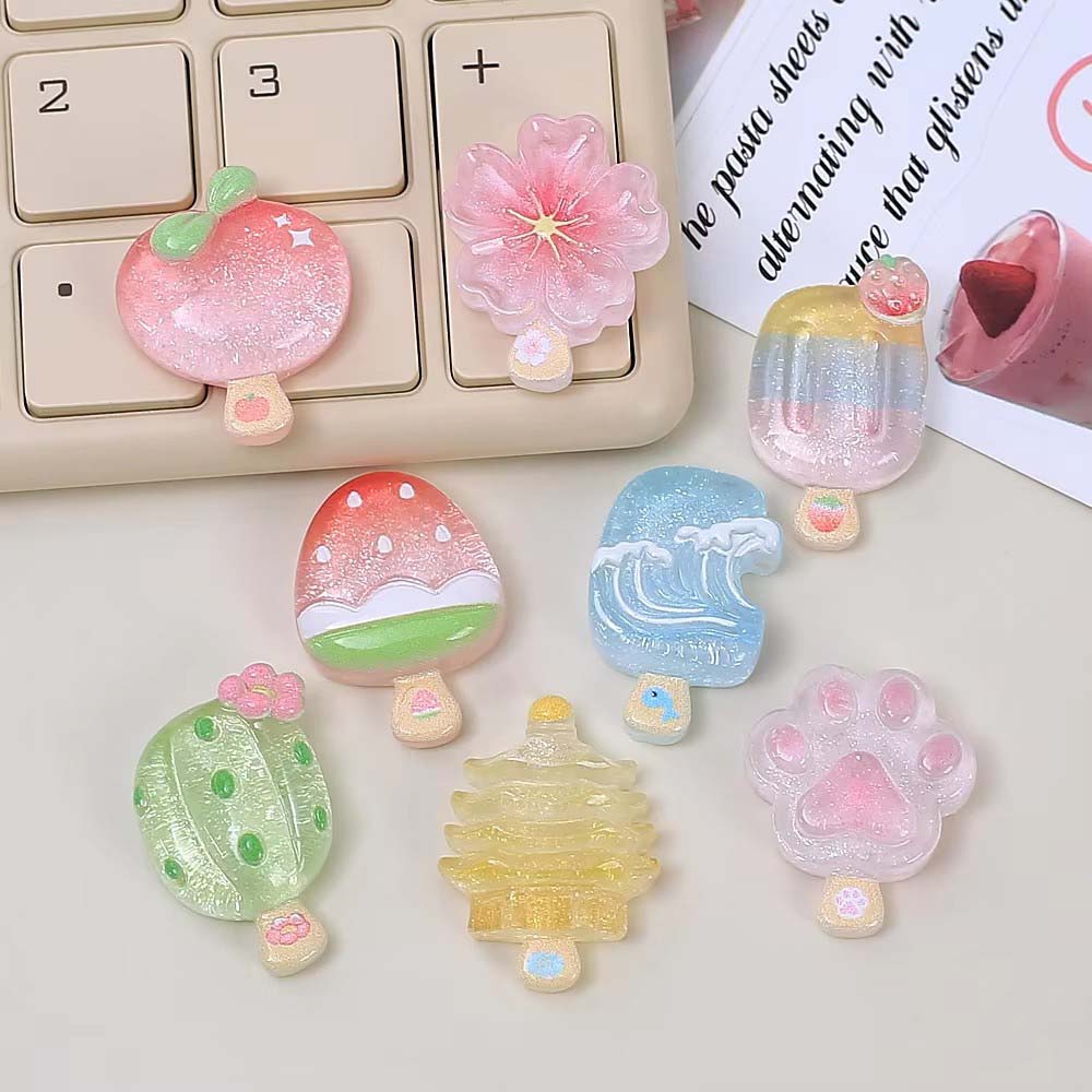 Phone Accessories For Boys - 10 Stück Kawaii Transparente Sommer Mini-Eiscreme