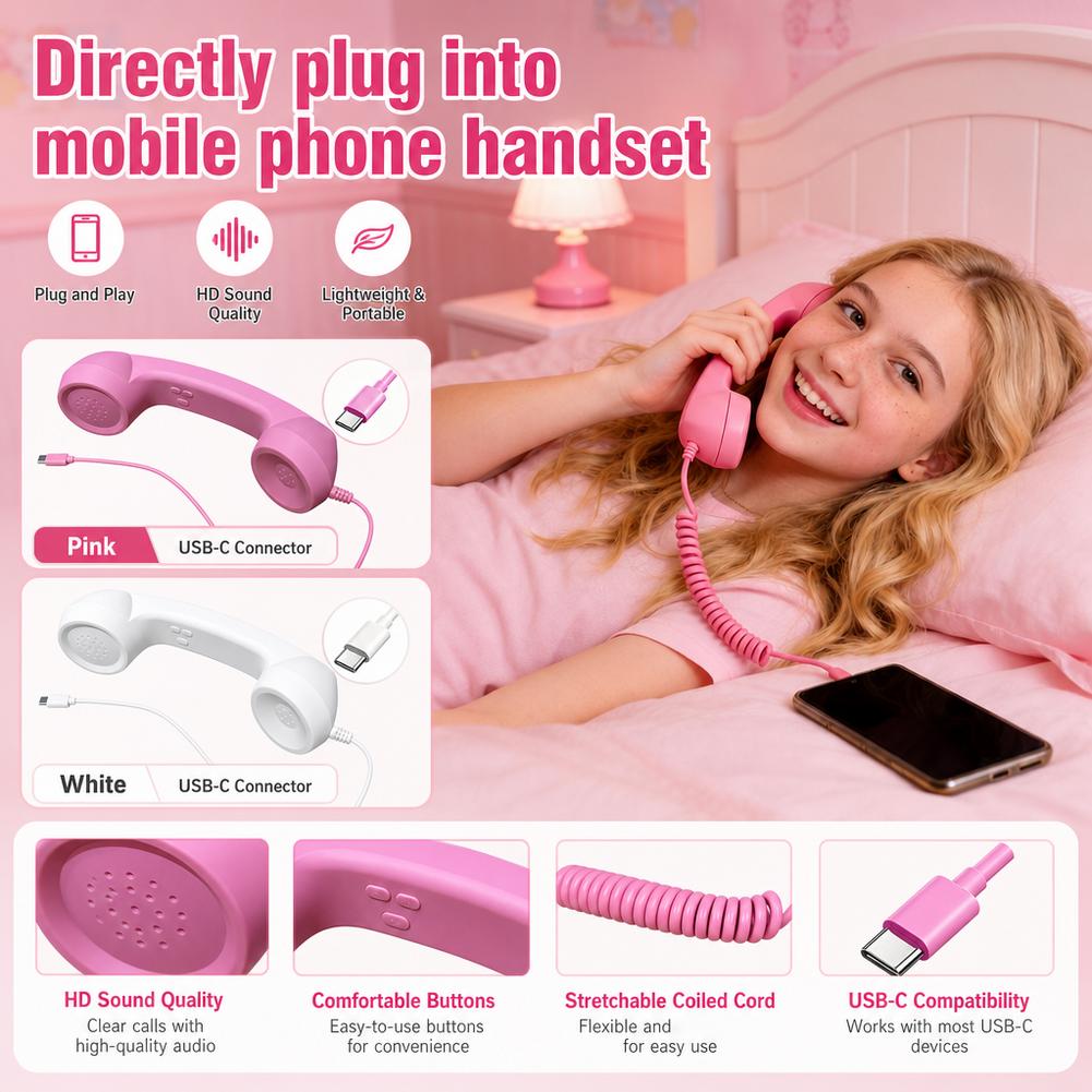 Retro-Handy-Handset mit Kopfhö – Retro Handset Phone Bewertung und Preis