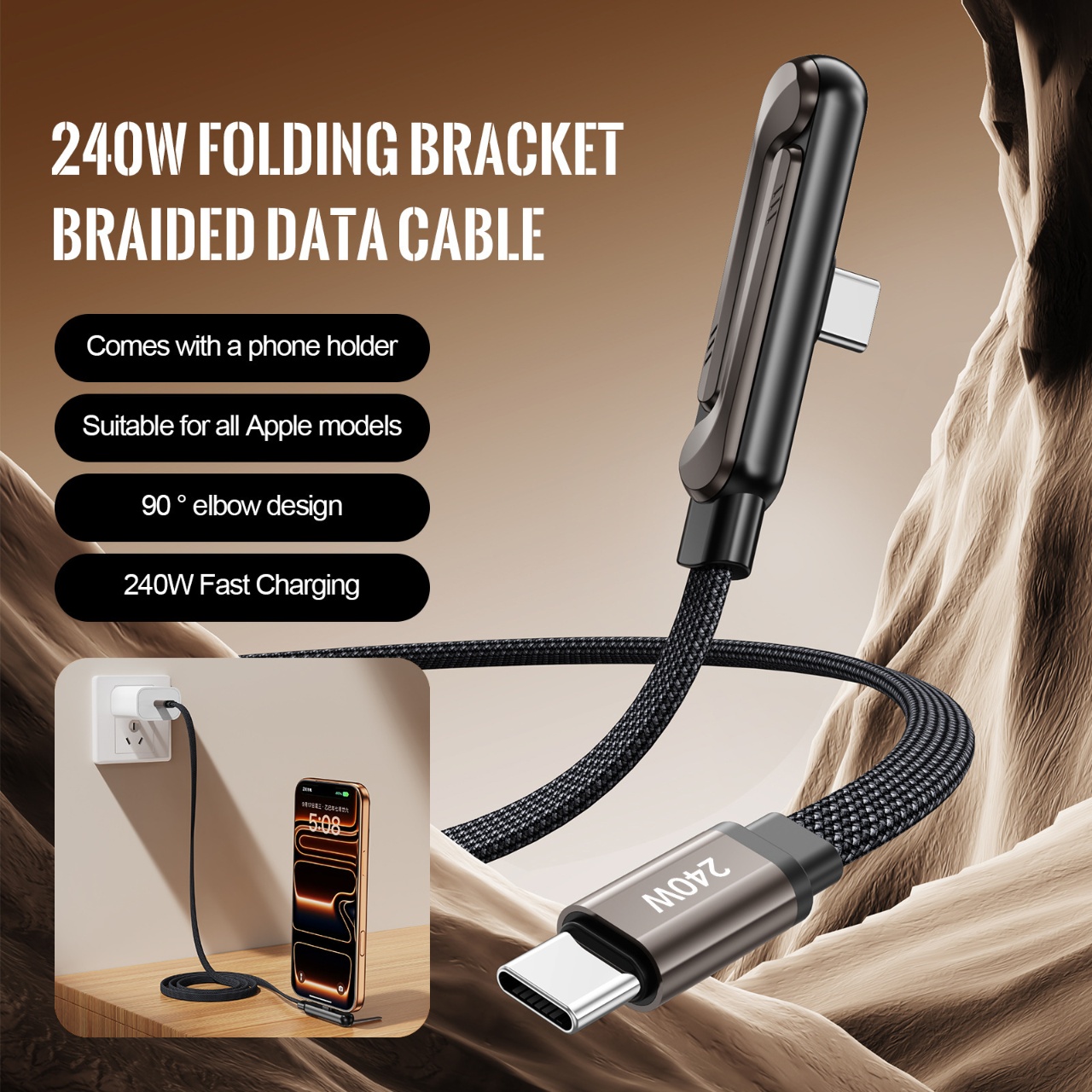 240W PD-Schnellladekabel Typ C – Phone Accessories Charger Bewertung und Preis